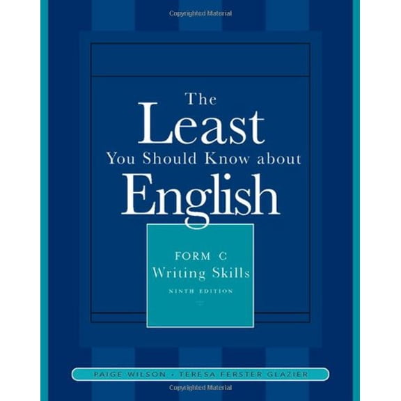 Pre-Owned The Least You Should Know About English: Writing Skills, Form C (Paperback) 1413029353 9781413029352