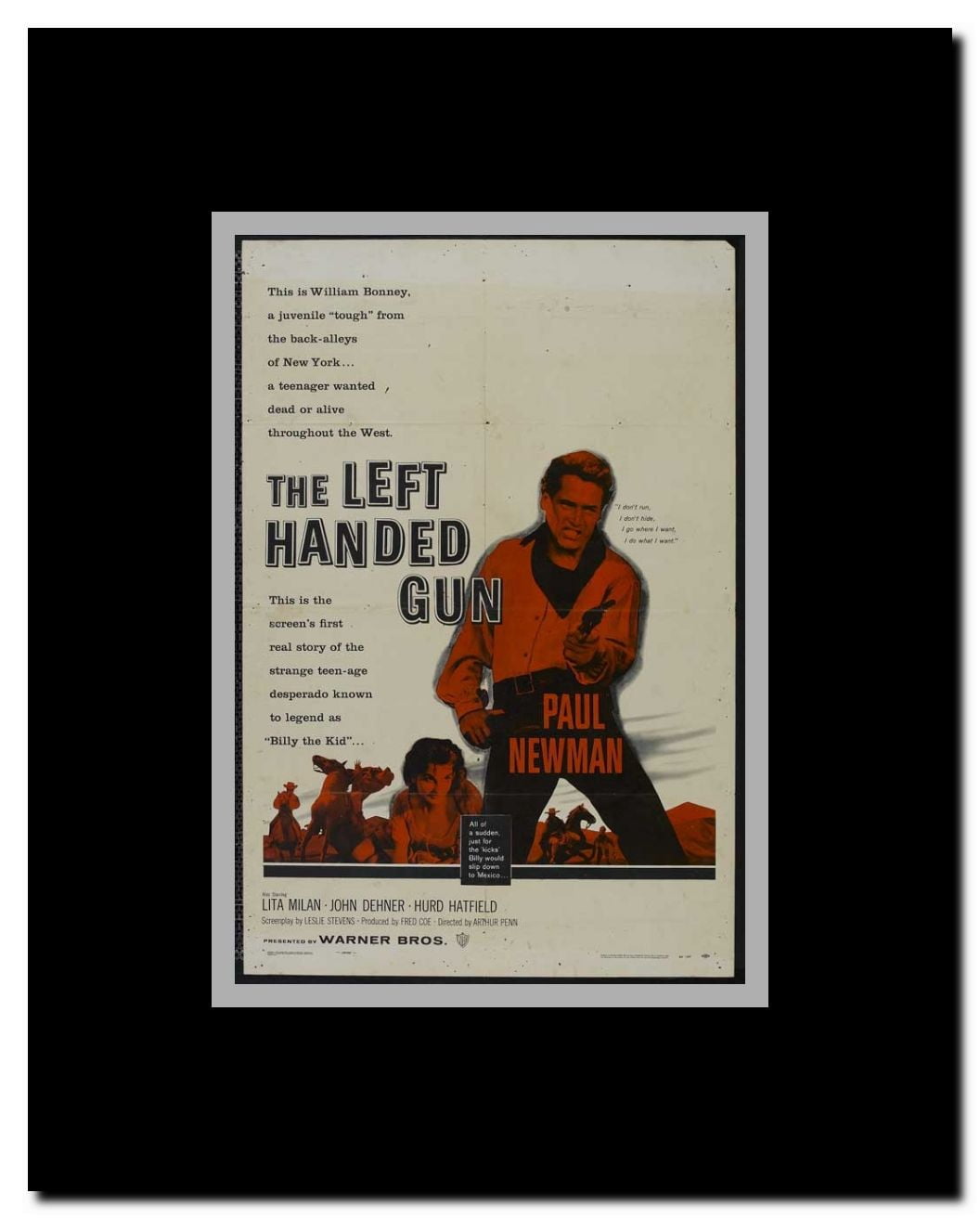 The Left-Handed Gun Framed Movie Poster