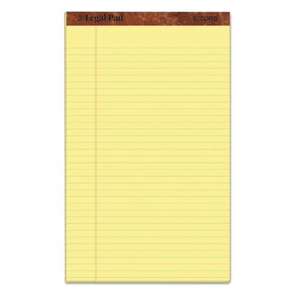 "The Legal Pad" Plus Ruled Perforated Pads With 40 Pt. Back, Wide/legal Rule, 50 Canary-Yellow 8.5 X 14 Sheets, Dozen | Bundle of 2 Dozen
