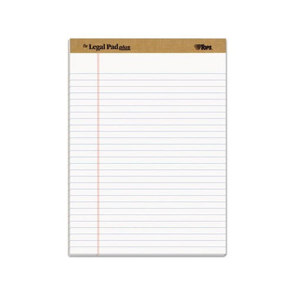 Basics Legal/Wide Ruled 8-1/2 by 11-3/4 Legal Pad - White (50 Sheet Paper Pads, 12 Pack)
