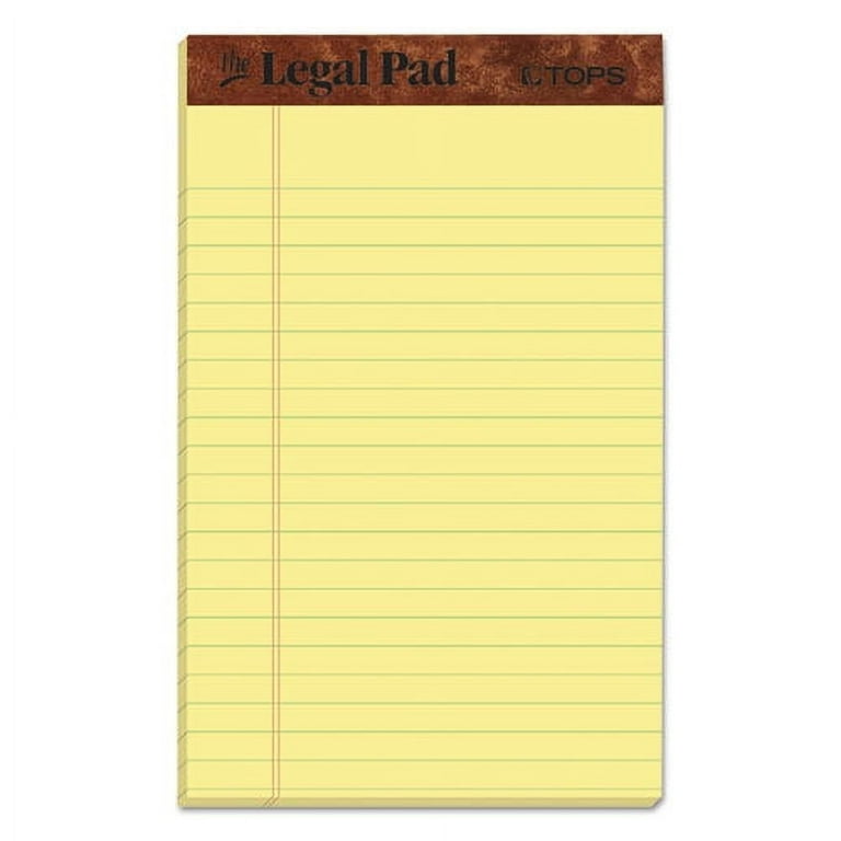 Perforated Writing Pads, Narrow Rule, 50 Canary-Yellow 5 x 8 Sheets, Dozen Perforated Writing Pads, Narrow Rule, 50 Canary-Yellow 5 x 8 Sheets, Dozen