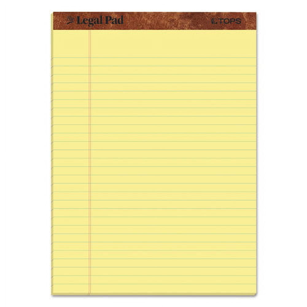 "The Legal Pad" Ruled Perforated Pads, Wide/legal Rule, 50 Canary-Yellow 8.5 X 11 Sheets, 3/pack | Bundle of 2 Packs