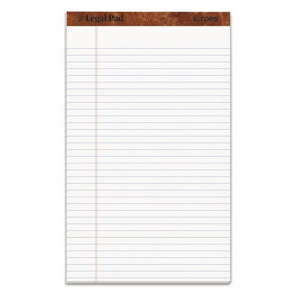 """The Legal Pad"" Ruled Perforated Pads, Wide/legal Rule, 50 White 8.5 X 14 Sheets, Dozen | Bundle of 2 Dozen"
