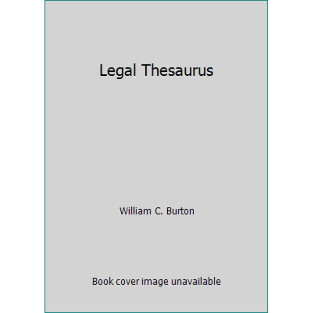 PreOwned The Legal Thesaurus (Hardcover) 0026910209 9780026910200