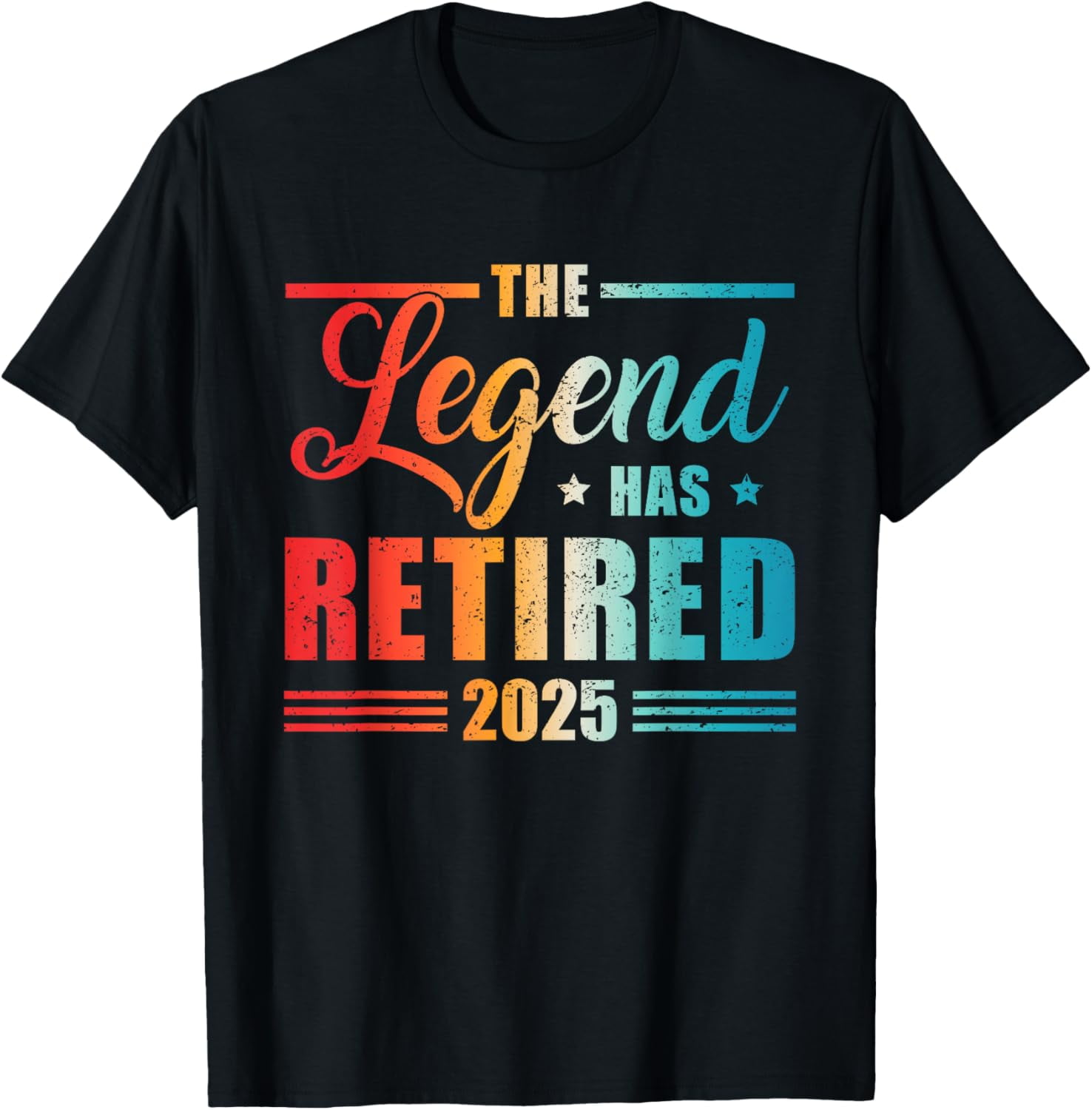 The Legend Has Retired 2025 Vintage Retirement 2025 Funny TShirt