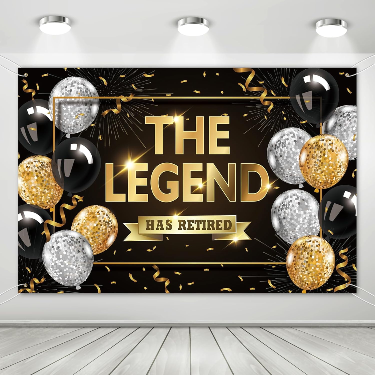 The Legend Has Retired Background for Men and Women Party Decoration ...