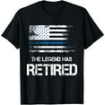 thumbnail image 1 of The Legend Has Retired Shirt Police Officer Retirement Gift T-Shirt, 1 of 3