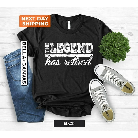 The Legend Has Retired T Shirt. Retirement Gifts. Cool Retirement T-Shirts All Size S-5Xl