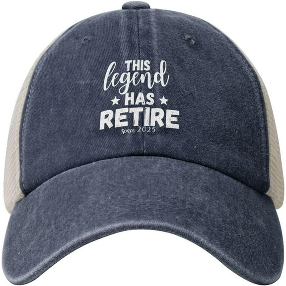 The Legend Has Retired hat Retirement 2025 Hats Denim Mesh Cap