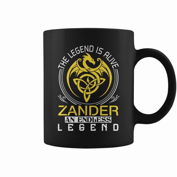 The Legend Is Alive Zander Family Name Coffee Mugs