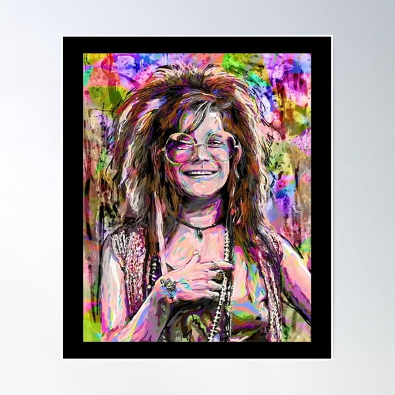 The Legend Janis Hippie Joplin Poster Wall Art, Modern Wall Decor, 12x18 UNFRAMED