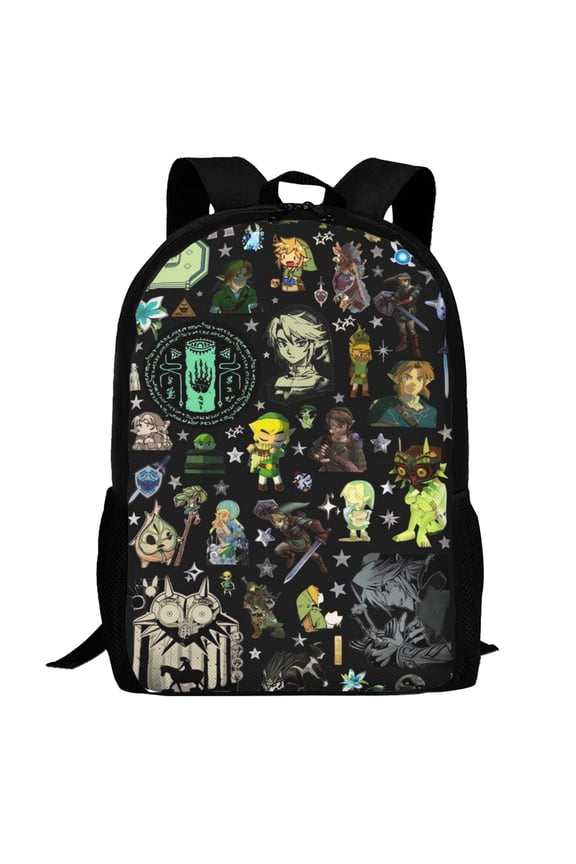 The Legend Of Zel-da Backpack,3d Print Laptop Backpack Lightweight Casual Daypack Bookbag Multi-Function Travel Backpack 16.5 In