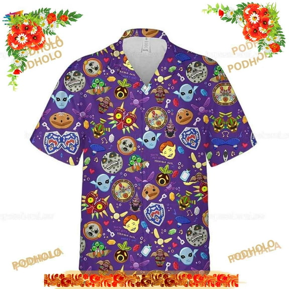 The Legend Of Zelda 3D Hawaiian Shirt, The Legend Aloha Shirt