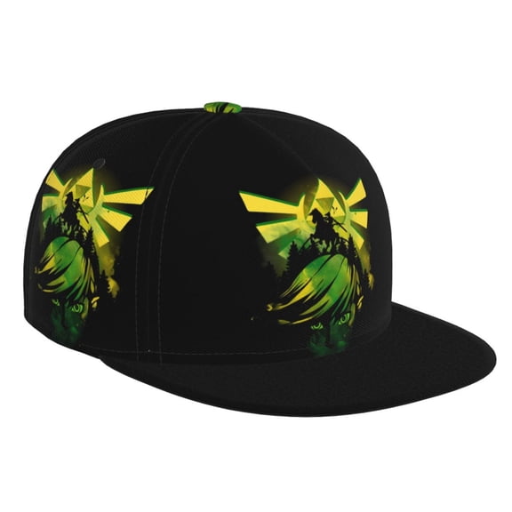 The Legend Of Zelda Baseball Cap For Men, Women & Kids, Classic Flat Brim Hat Hip Hop Trucker Hat Adjustable Snapback Hat