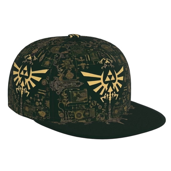 The Legend Of Zelda Baseball Cap For Men, Women & Kids, Classic Flat Brim Hat Hip Hop Trucker Hat Adjustable Snapback Hat