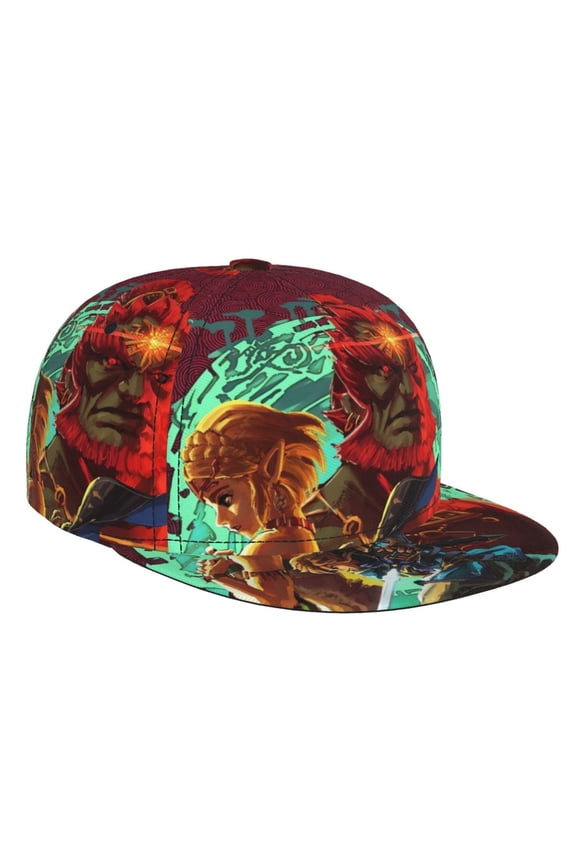 The Legend Of Zelda Baseball Cap For Men, Women & Kids, Classic Flat Brim Hat Hip Hop Trucker Hat Adjustable Snapback Hat