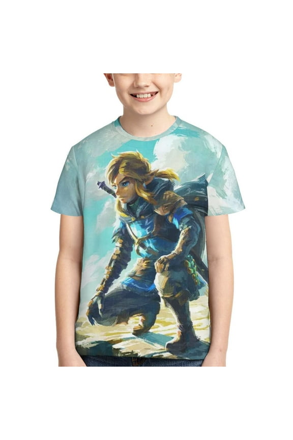 The Legend Of Zelda Boys Girls T Shirt Kids Short Sleeve Crewneck 3d Printed Graphic Shirts For Kids Youth Large