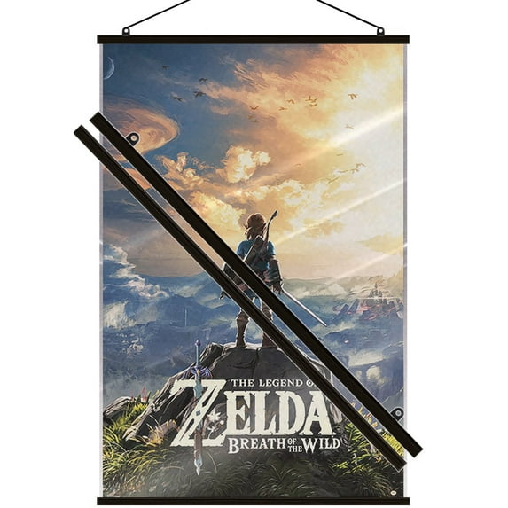 The Legend Of Zelda: Breath Of The Wild - Gaming Poster (Link - Sunset) (Size: 24" x 36") (Laminated Poster & Black Hanger)