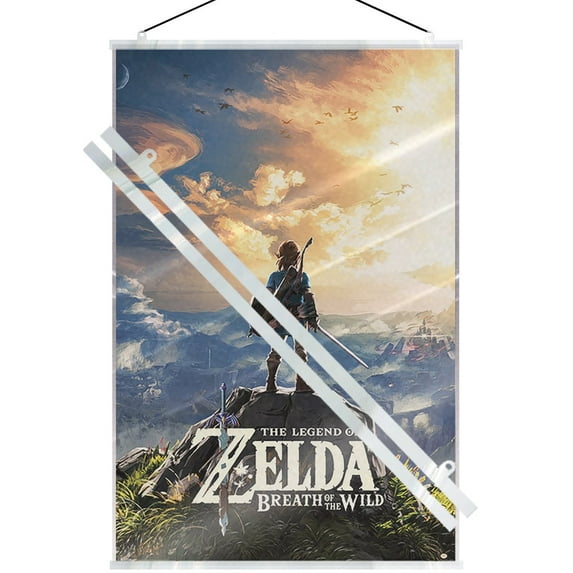 The Legend Of Zelda: Breath Of The Wild - Gaming Poster (Link - Sunset) (Size: 24" x 36") (Laminated Poster & Clear Hanger)