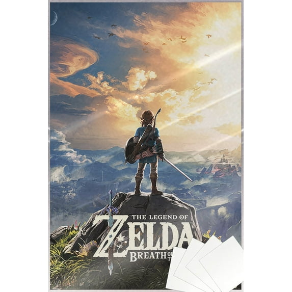 The Legend Of Zelda: Breath Of The Wild - Gaming Poster (Link - Sunset) (Size: 24" x 36") (Laminated Poster & Poster Strips)