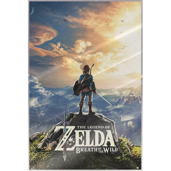 The Legend Of Zelda: Breath Of The Wild - Gaming Poster (Link - Sunset) (Size: 24" x 36") (Laminated Poster)