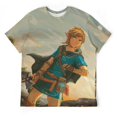 thumbnail image 1 of The Legend Of Zelda Breath of The Wild Unisex Short Sleeve T Shirt Daily Novelty 3D Printed T-Shirts Soft Comfortable Tee Shirt Top For Men And Women, 1 of 7