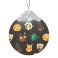 thumbnail image 1 of The Legend Of Zelda Christmas Ornaments Round Glass Pendant Xmas Tree Pendants Hanging Ornaments Creative Indoor Decoration For Holidays Silver, 1 of 8