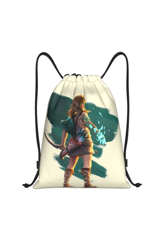 The Legend Of Zelda Drawstring Backpack Sport Gym Bag For Yoga Swimming Gymsack Sport Strap Pack Bag 16x19 inch