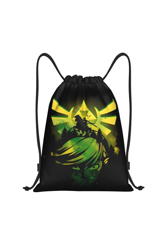 The Legend Of Zelda Drawstring Backpack Sport Gym Bag For Yoga Swimming Gymsack Sport Strap Pack Bag 16x19 inch