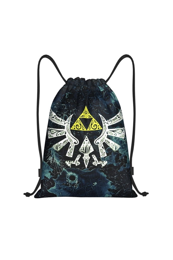 The Legend Of Zelda Drawstring Backpack Sport Gym Bag For Yoga Swimming Gymsack Sport Strap Pack Bag 16x19 inch