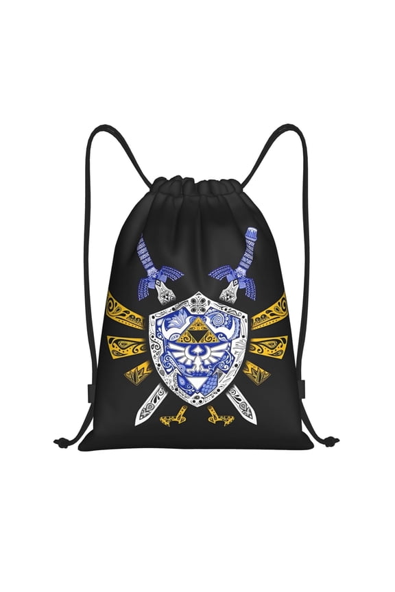 The Legend Of Zelda Drawstring Backpack Sport Gym Bag For Yoga Swimming Gymsack Sport Strap Pack Bag 16x19 inch