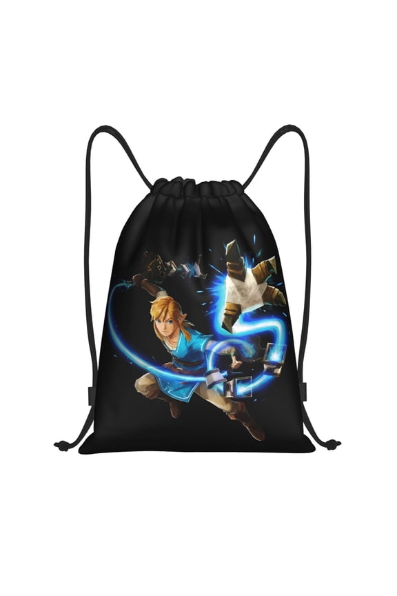 The Legend Of Zelda Drawstring Backpack Sport Gym Bag For Yoga Swimming Gymsack Sport Strap Pack Bag 16x19 inch