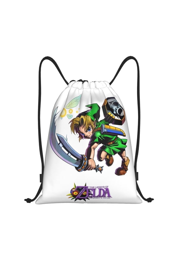 The Legend Of Zelda Drawstring Backpack Sport Gym Bag For Yoga Swimming Gymsack Sport Strap Pack Bag 16x19 inch