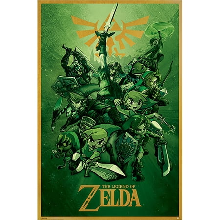 The Legend Of Zelda - Gaming Poster (Link Evolution Montage) (Size: 24" x 36")