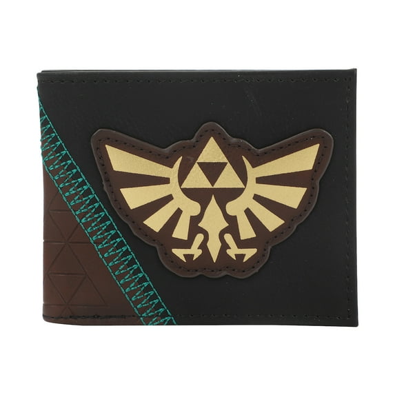 The Legend Of Zelda Hyrule Crest Men's Black & Brown Bifold Wallet