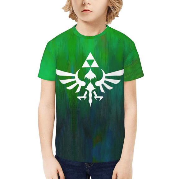 The Legend Of Zelda Kids T-Shirt 3d Printed Graphic T-Shirts Boys And Girls Short Sleeve Shirts For Youth Kids Medium