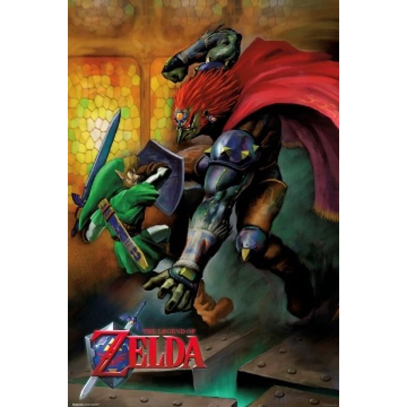 The Legend Of Zelda Link V Ganondorf Poster (24 X 36)