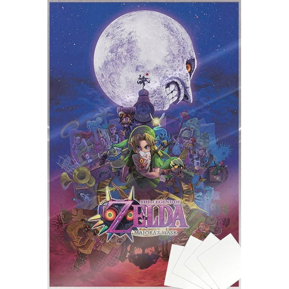 The Legend Of Zelda: Majora's Mask - Gaming Poster (Link) (Size: 24" x 36") (Laminated Poster & Poster Strips)