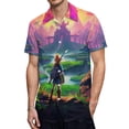 thumbnail image 1 of The Legend Of Zelda Men's Casual Button-Down Shirts Summer Short Sleeve Tee Shirt Daily Hawaiian Beach Shirt Top With Pocket, 1 of 9