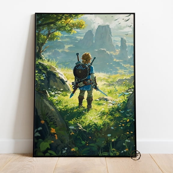 The Legend Of Zelda Poster Hyrule Game Wall Decor Rolled Poster Print Gift Video Game Poster Wall Art