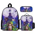 thumbnail image 1 of The Legend Of Zelda Schoolbag 3-Pieces Set With Pencil Case Lunch Bag Backpack Lunch Box Pen Bag Satchel Adjustable Daypack Bookbag Potable Bento Bag, 1 of 6