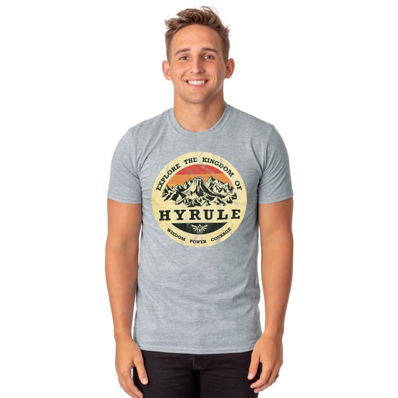The Legend Of Zelda T-Shirt Men's Explore The Kingdom Adult Short Sleeve Tee