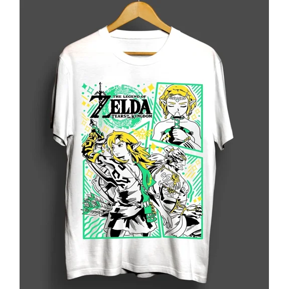 The Legend Of Zelda T-shirt Link To The Past Anime Gir Funny Tee Shirt - White