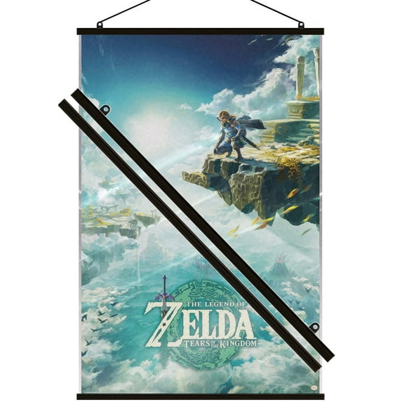 The Legend Of Zelda: Tears Of The Kingdom - Gaming Poster (Game Cover) (Size: 24" x 36") (Laminated Poster & Black Hanger)