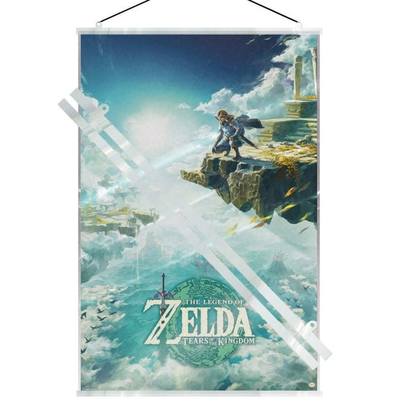 The Legend Of Zelda: Tears Of The Kingdom - Gaming Poster (Game Cover) (Size: 24" x 36") (Laminated Poster & Clear Hanger)