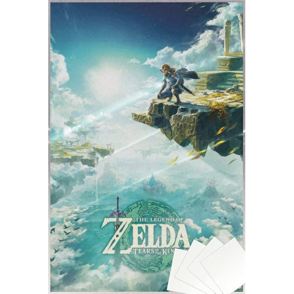 The Legend Of Zelda: Tears Of The Kingdom - Gaming Poster (Game Cover) (Size: 24" x 36") (Laminated Poster & Poster Strips)