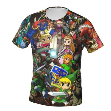 The Legend Of Zelda Unisex 3d Pattern Printed Short Sleeve T-Shirts Casual Graphics Tees Small