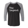 thumbnail image 1 of The Legend Unisex 3/4 Sleeve Baseball Raglan Tee, 1 of 3