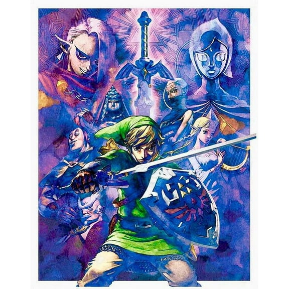 The Legend of Zelda Diamond Art Painting Kits for Adults Diamond Dots Paintings, DIY 5D Paint with Diamonds Pictures Gem Art Painting Kits DIY Adult Crafts 12"x16"