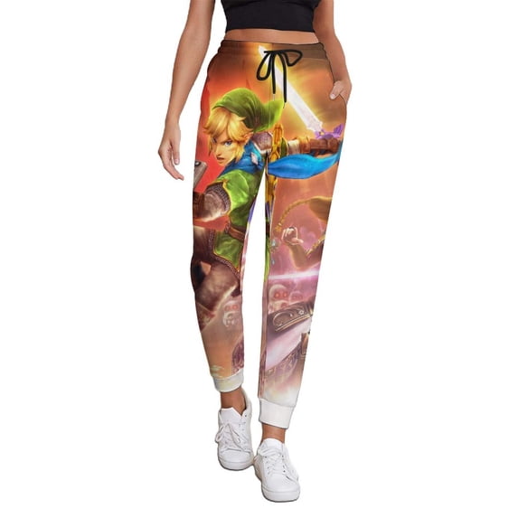 The Legend of Zelda Link's Awakening Womens Sweatpants Joggers Pants Daily Trousers 3D Printing Novelty Casual Sweatpants With Drawstring Closed Bottom